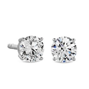 14K White Gold 1 Carat F VS1 Diamond Earrings